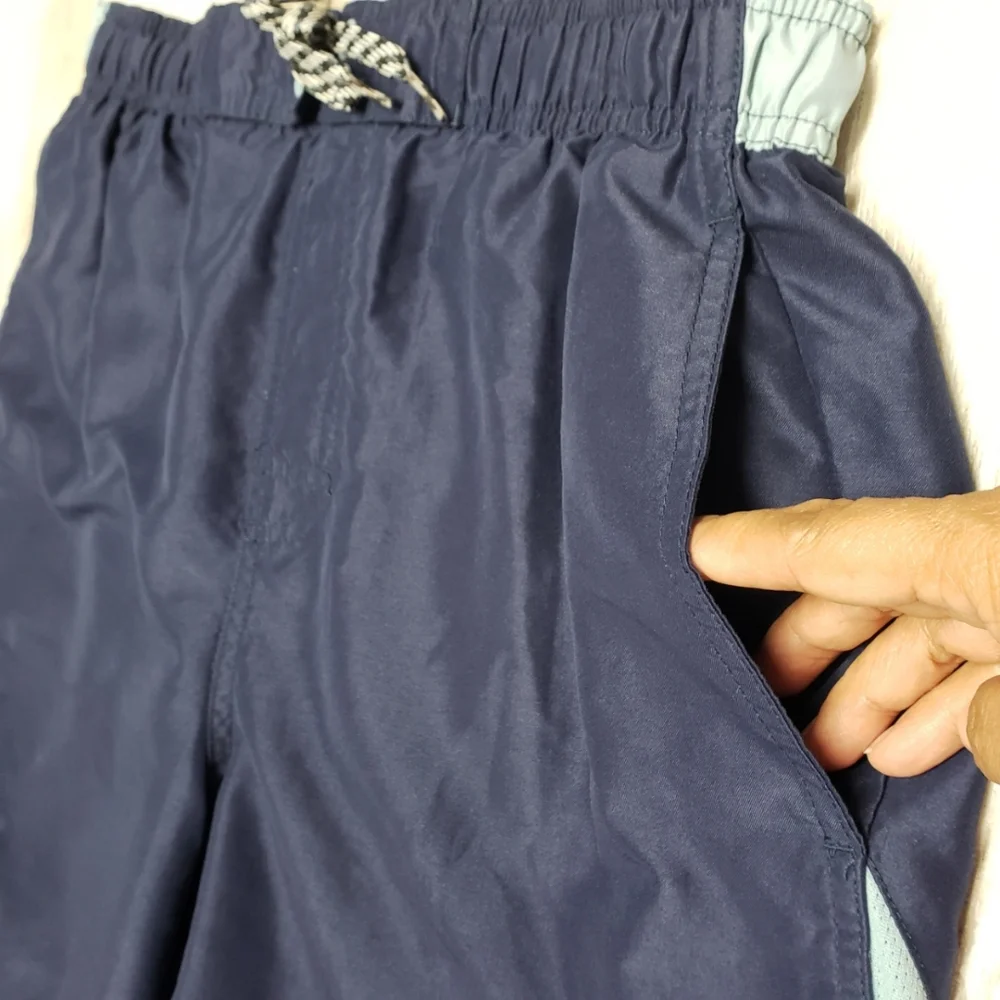 Vintage Nike Board Shorts Swim Mens Size Medium Blue Lined Drawstring